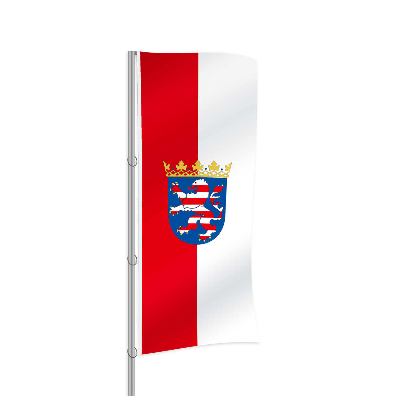 Vorschau: Hessen mit Wappen Hochformatfahne