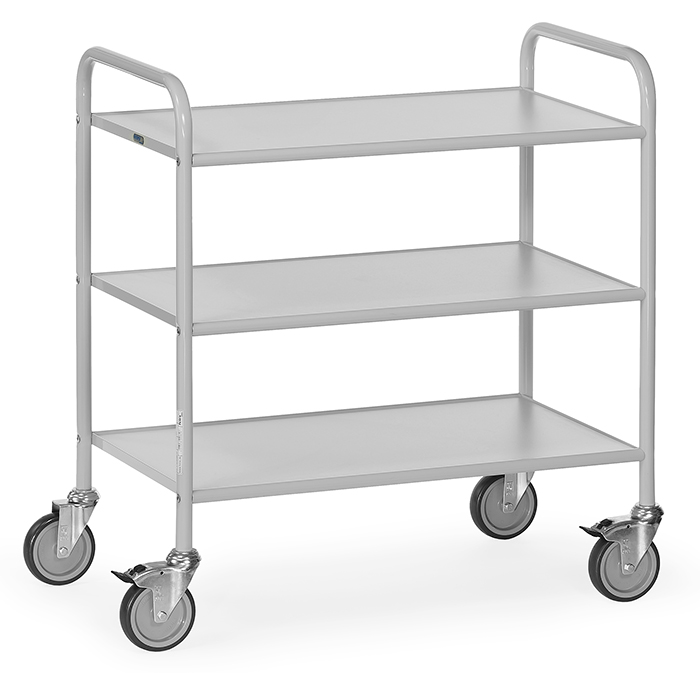 Vorschau: Fetra Bürowagen Ladefläche 800 x 500 mm  grau 3 Böden