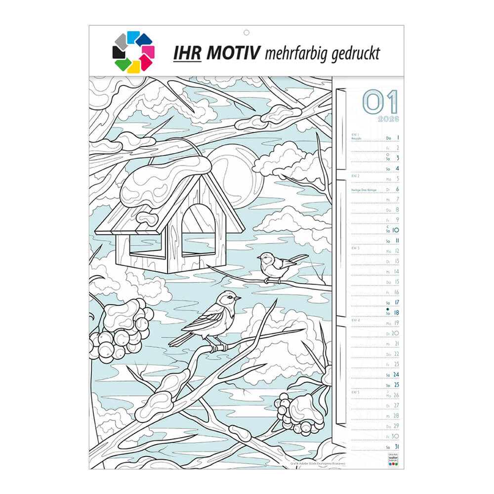 Wandkalender Nimm dir MALZEIT Monat Januar