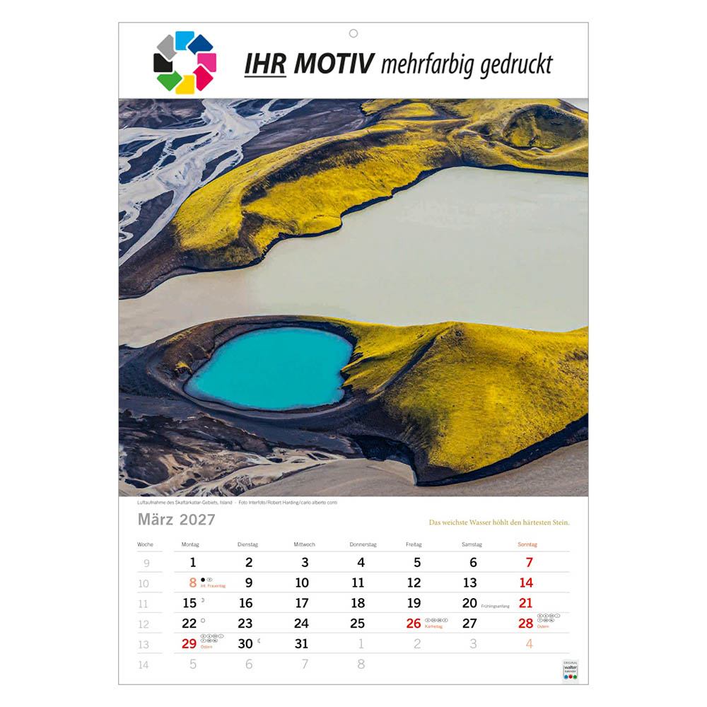 Bildkalender Elemente, Ausgabe 2027 Monat März