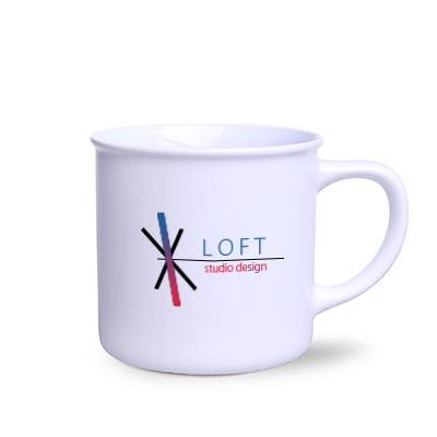 Loft Pure Tasse aus Keramik weiß/weiß