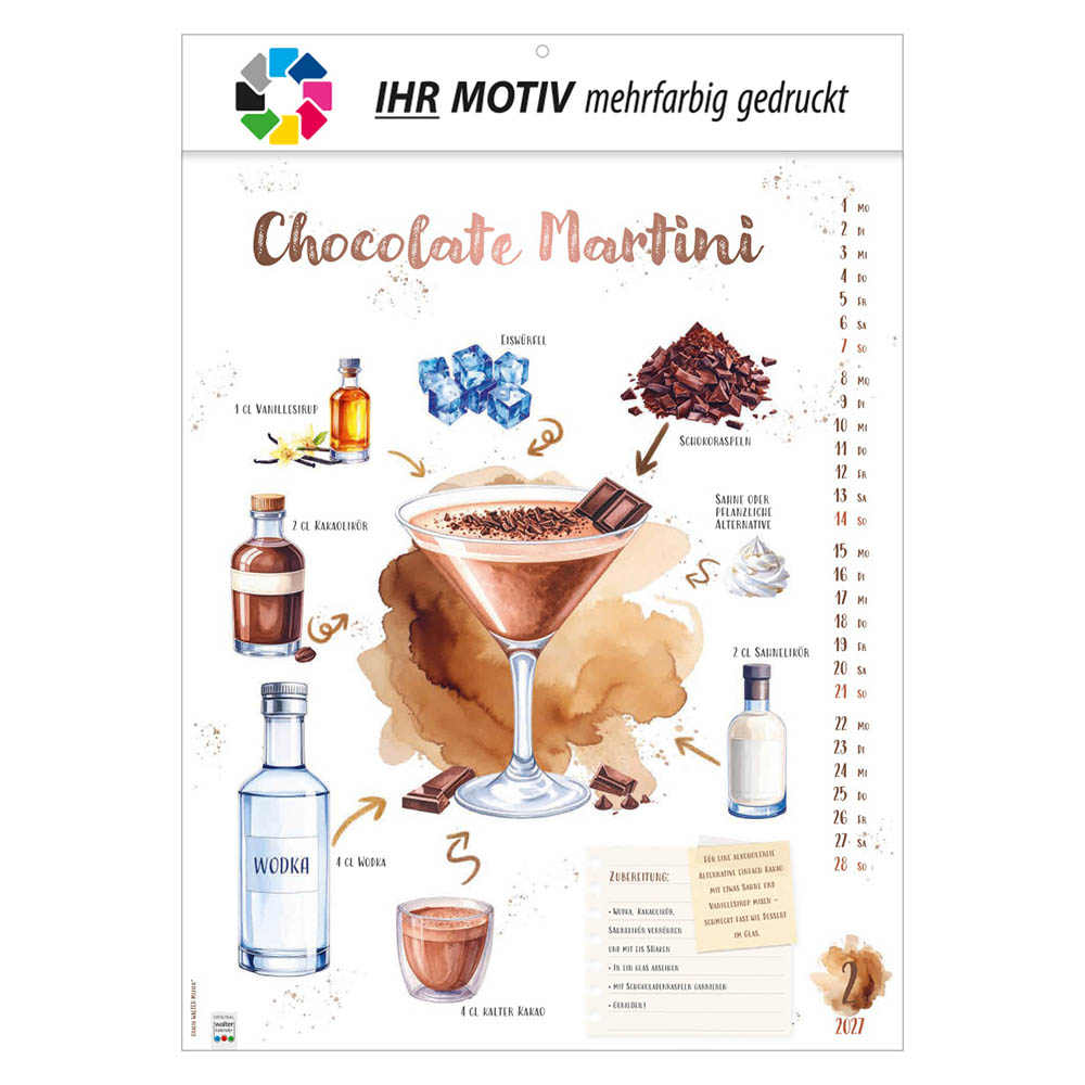Bildkalender Mixart, Ausgabe 2027 Monat Februar