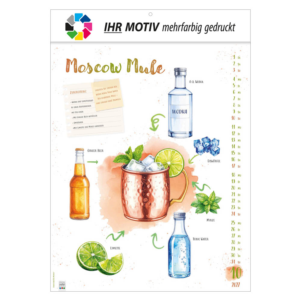 Bildkalender Mixart, Ausgabe 2027 Monat Oktober