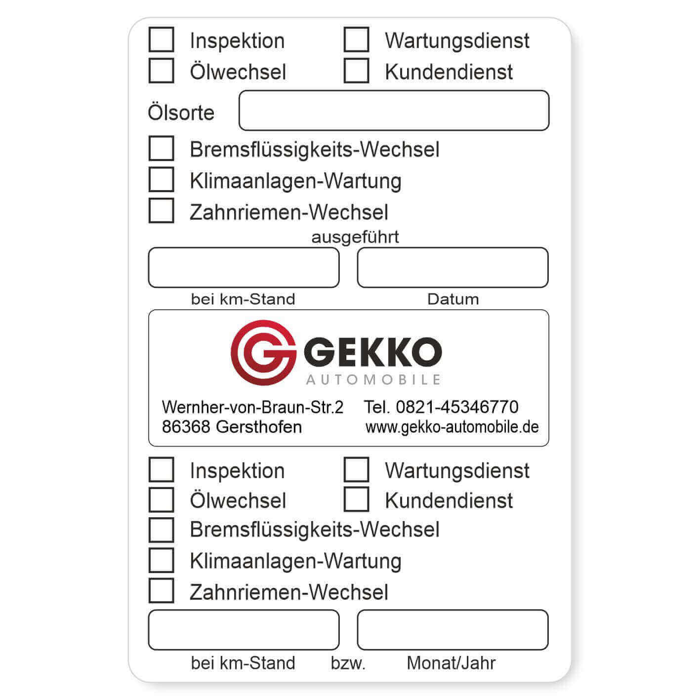 Service Checkliste 4 Beispiel 1