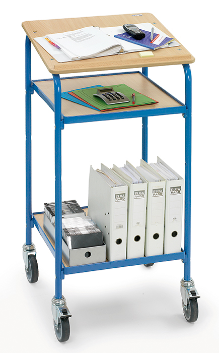Vorschau: Fetra Rollpult Ladefläche 500 x 600 mm geneigte Schreibfläche 2 Böden