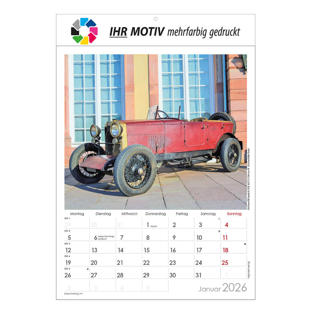 Kalender Oldtimer Monat Januar