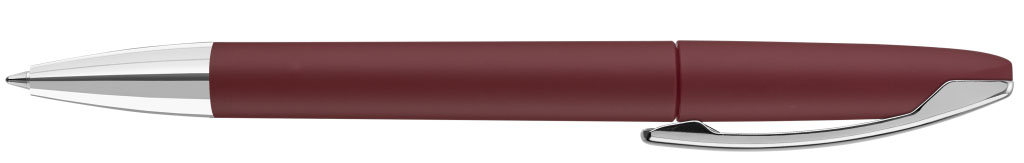 ICON M SI GUM Druckkugelschreiber aubergine Clip unten