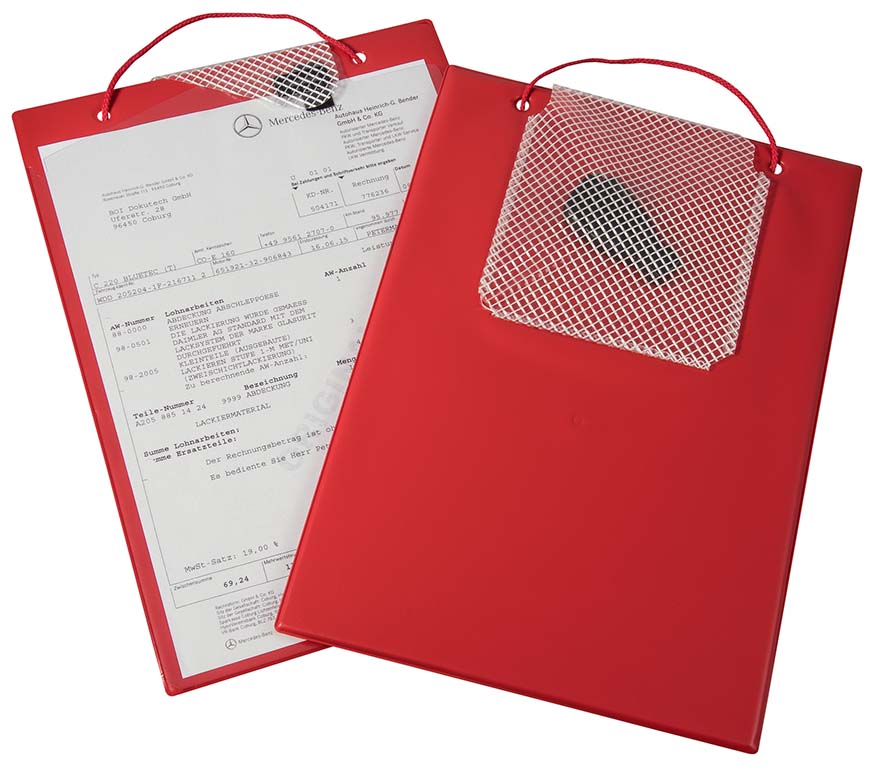 Auftragstasche Plus mit Schlüsselfach rot