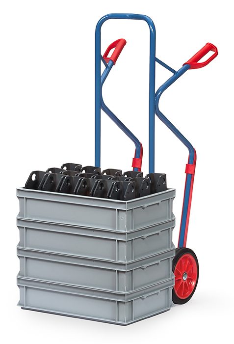 Vorschau: Fetra Stapelkarre Vollgummiräder 260 x 56 mm bis 300 kg Höhe 1300 mm Gleitkufen