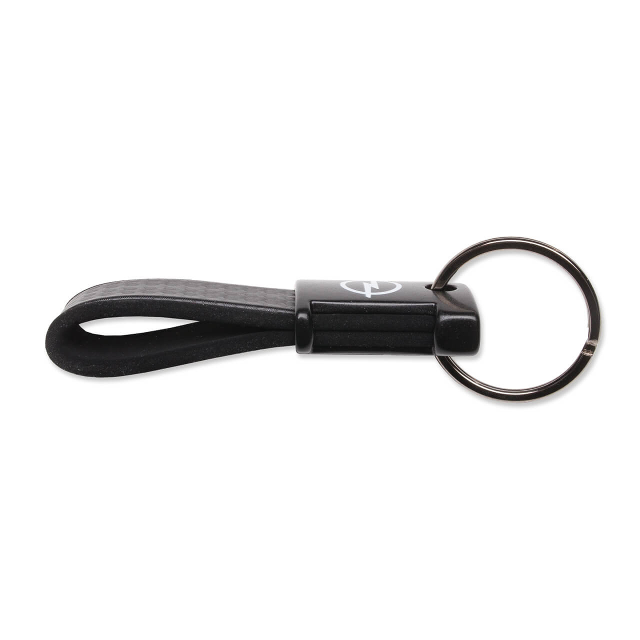 W0688800_Schluesselanhaenger_Carbon_Designstreifen_schwarz_Seite