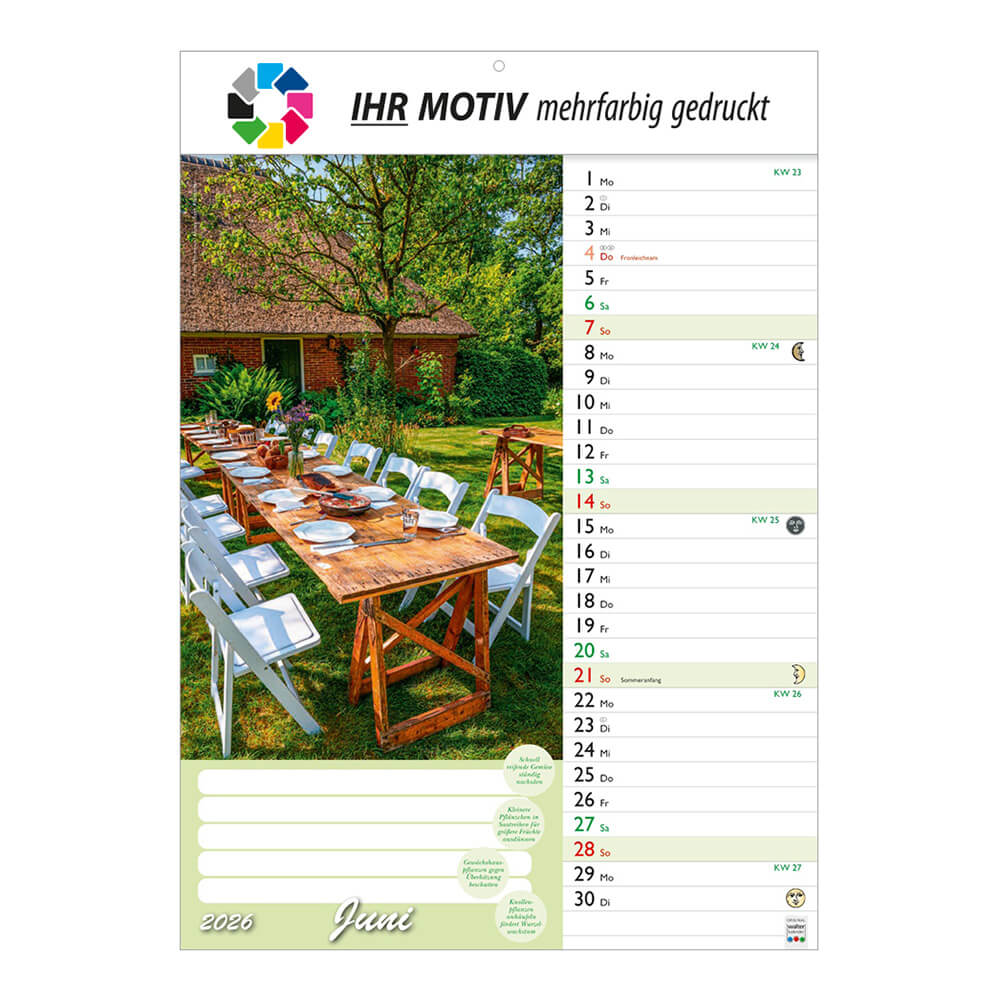 Bildkalender Günthers Gartenplaner Monat Juni