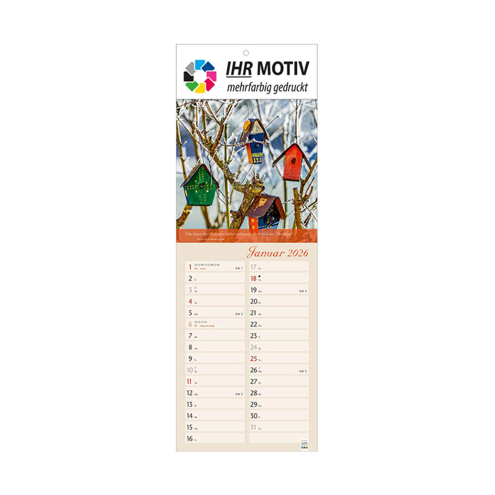 Streifenkalender Landleben Monat Januar