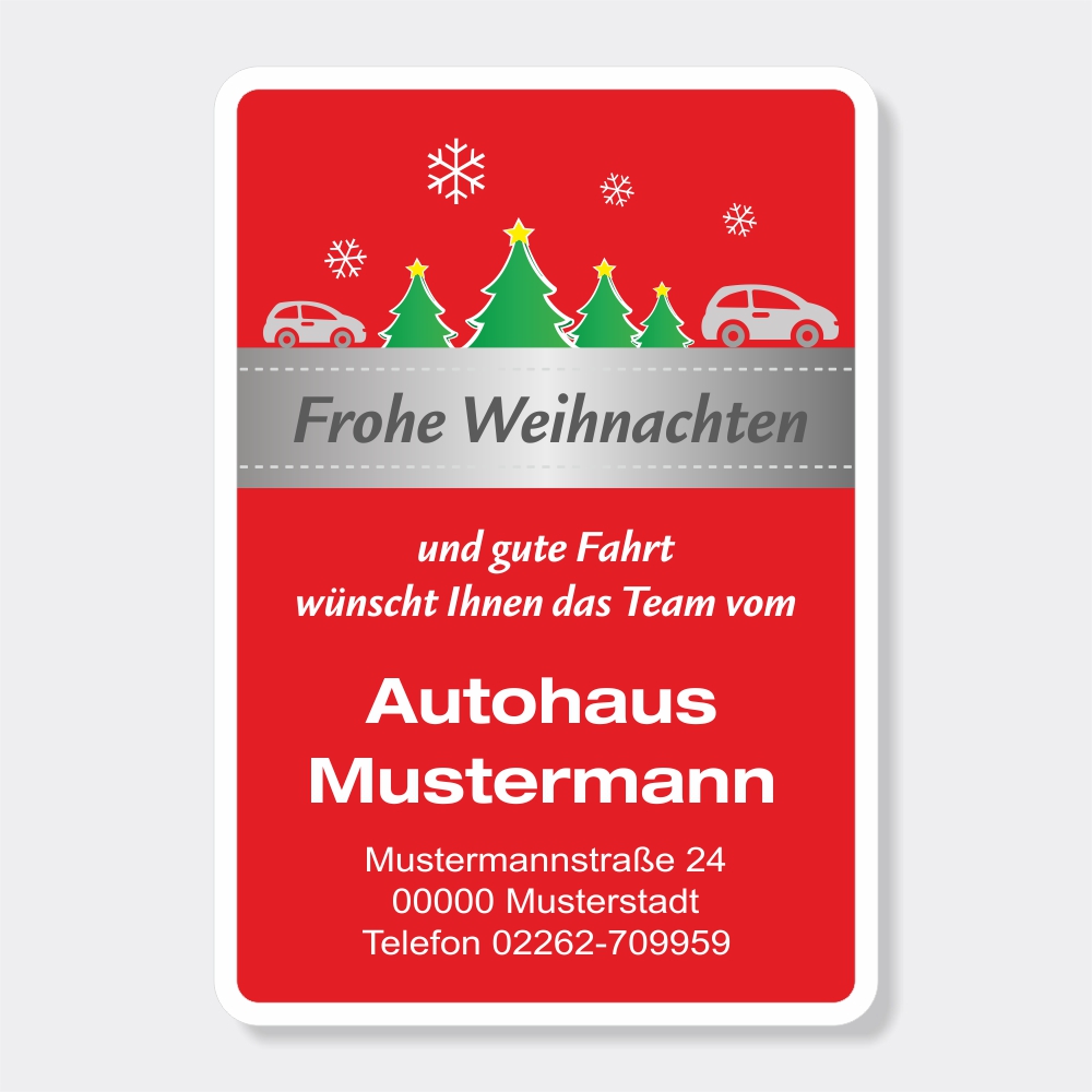 Vorschau: Weihnachts-Aufkleber aus PVC, rechteckig, Motiv 3