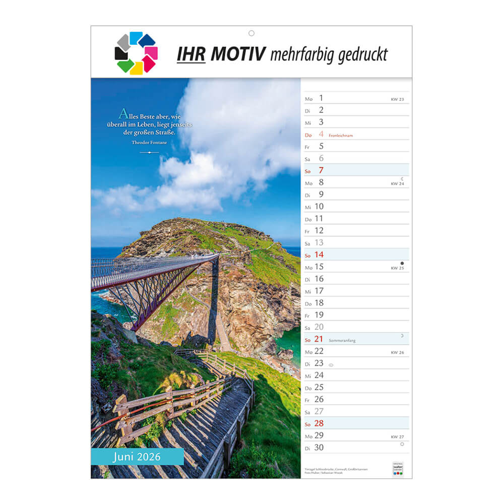 Bildkalender Wege mit Weitblick Monat Juni