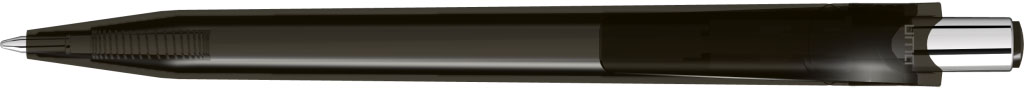 BEAT transparent Druckkugelschreiber anthrazit Clip vorne