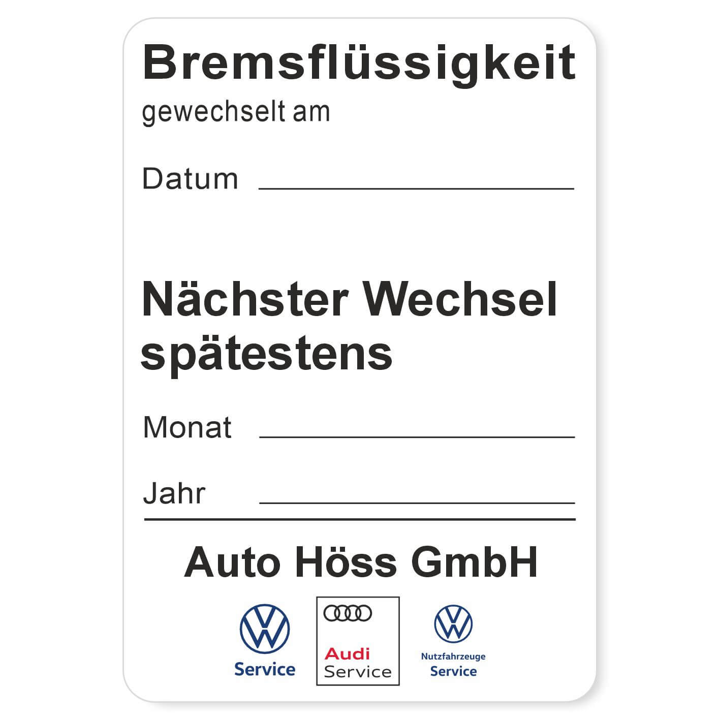 Bremsflüssigkeit, Nächster Wechsel Beispiel 1