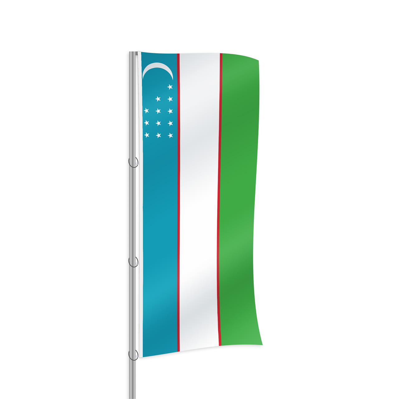 Usbekistan Fahne im Hochformat kaufen