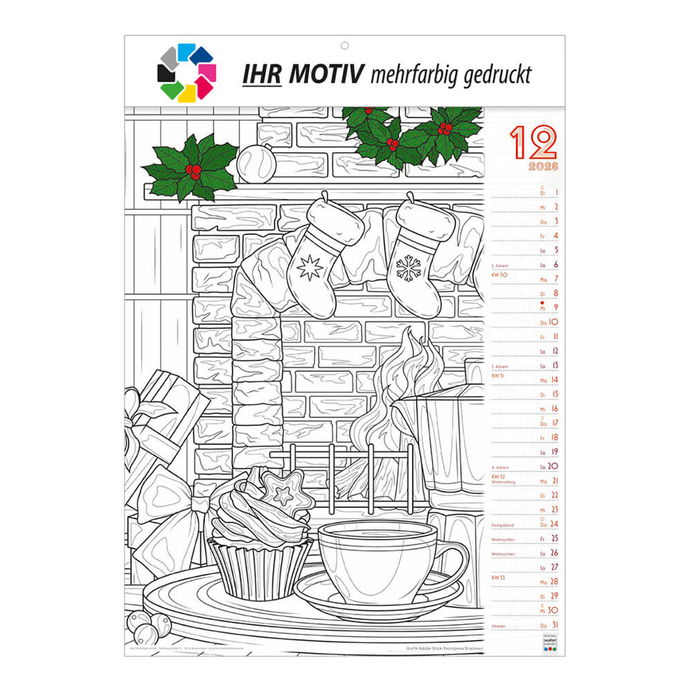 Wandkalender Nimm dir MALZEIT Monat Dezember
