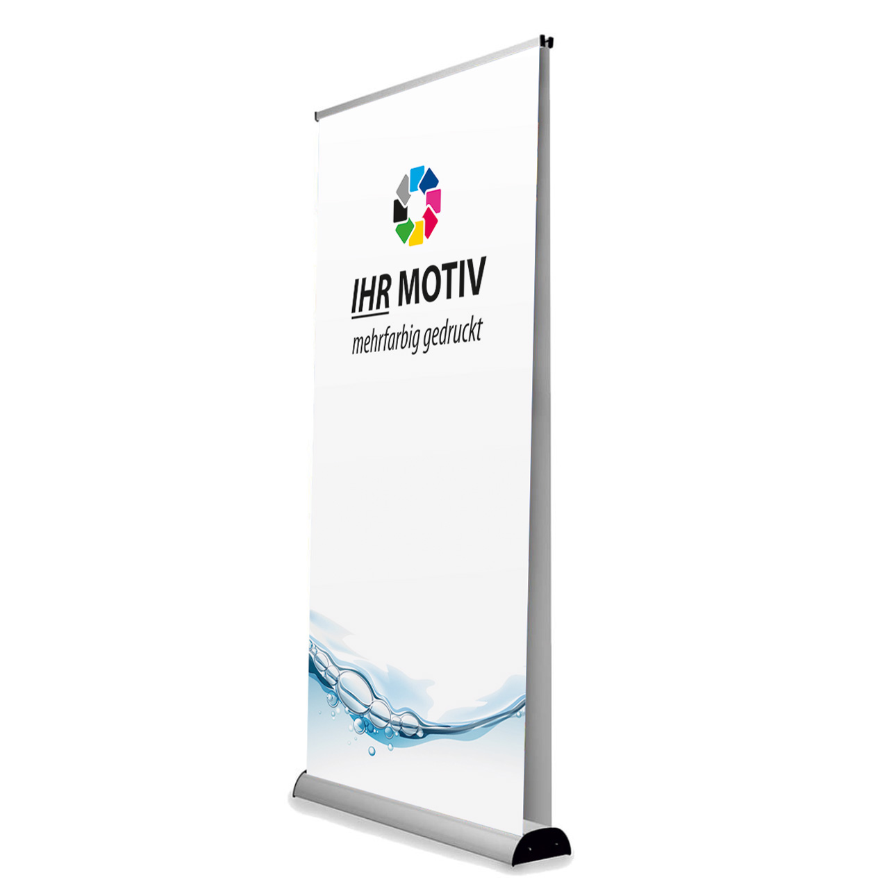 RollUp Display 85 x 200 cm Twin PVC inkl. Druck, Komplettsystem