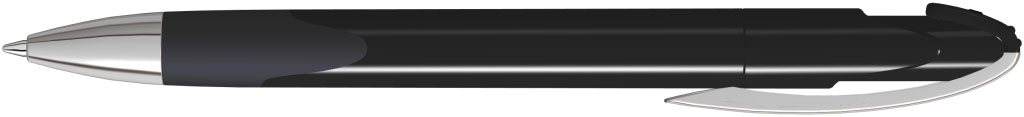 LOOK grip M SI Druckkugelschreiber schwarz Clip unten
