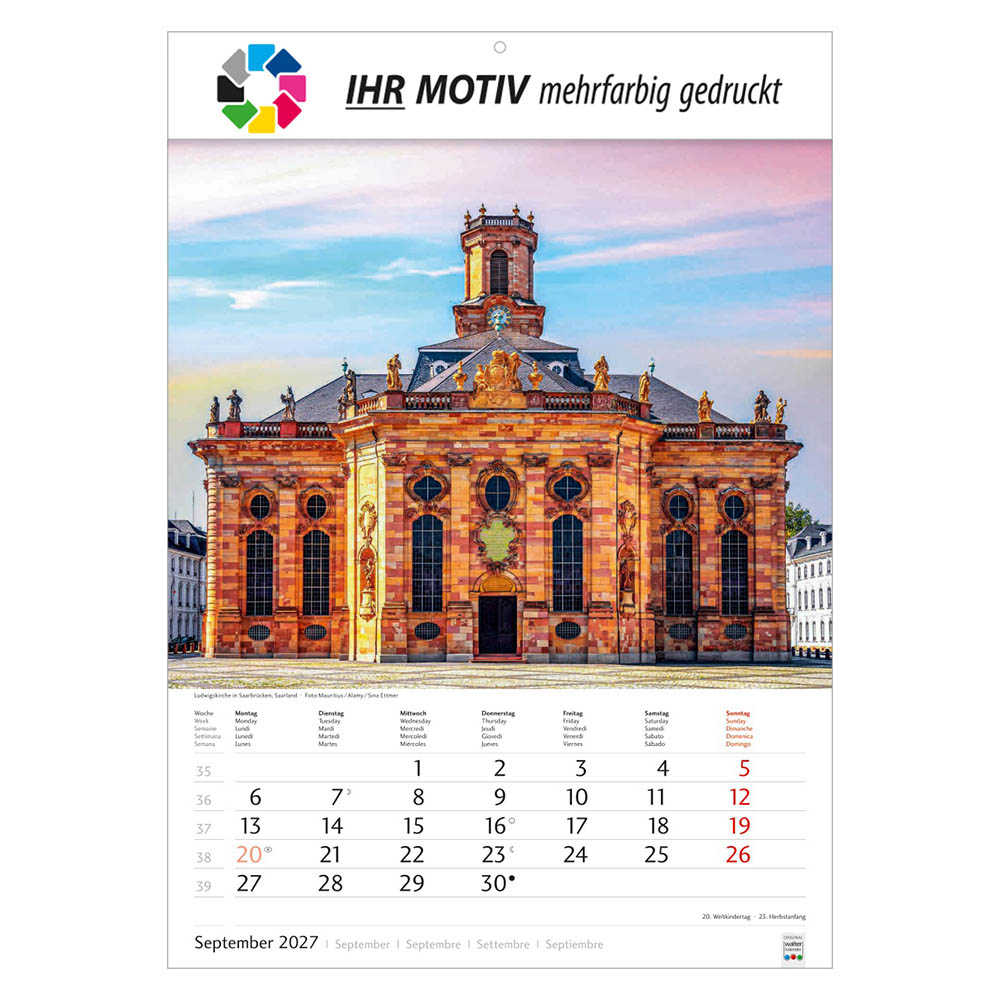 Bildkalender Schönes Deutschland, Ausgabe 2027 Monat September