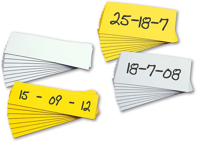 Vorschau: Magnet Lagerschild weiß