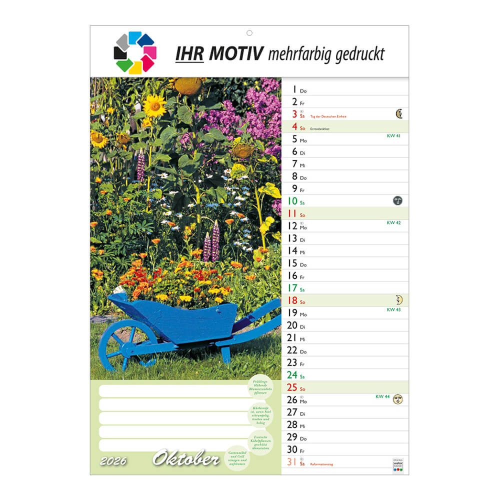 Bildkalender Günthers Gartenplaner Monat Oktober