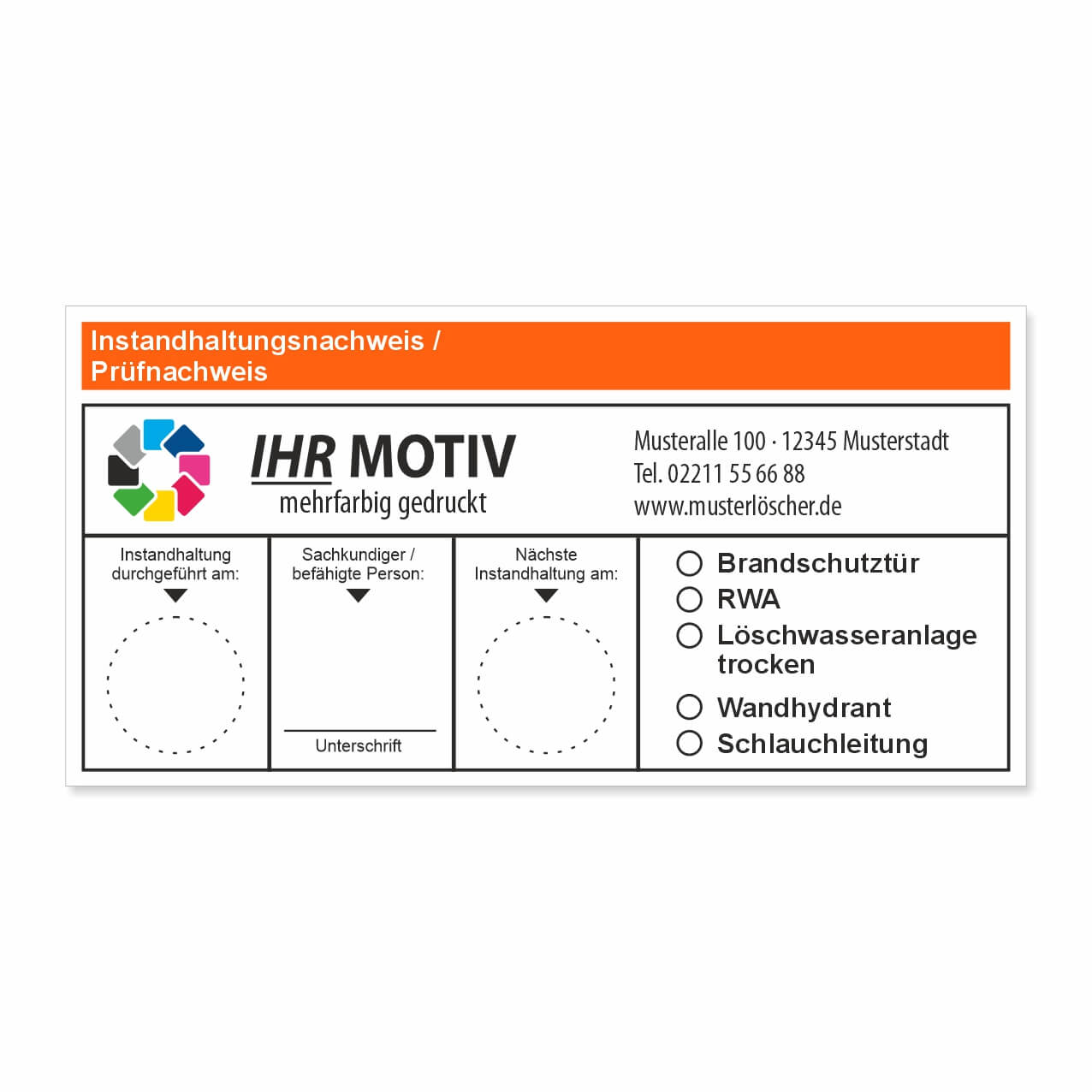 Brandschutztür orange