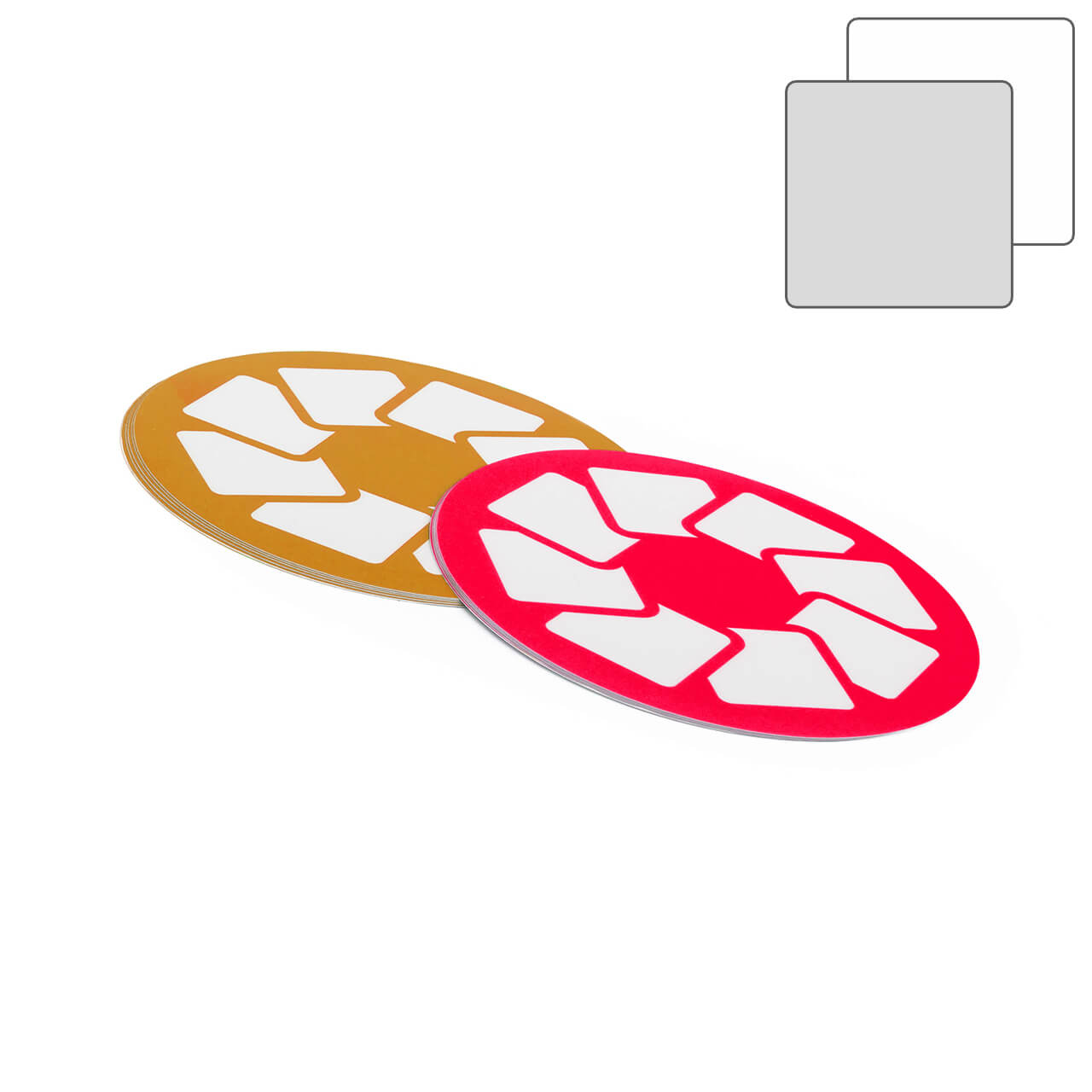 Vorschau: Aufkleber mit Weißdruck oval