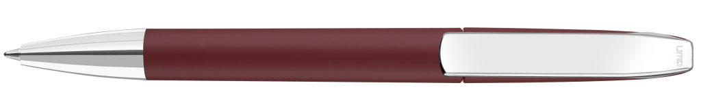 ICON M SI GUM Druckkugelschreiber aubergine Clip vorne