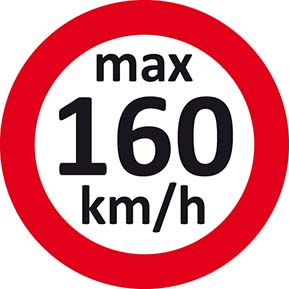 Geschwindigkeitsaufkleber160 km/h