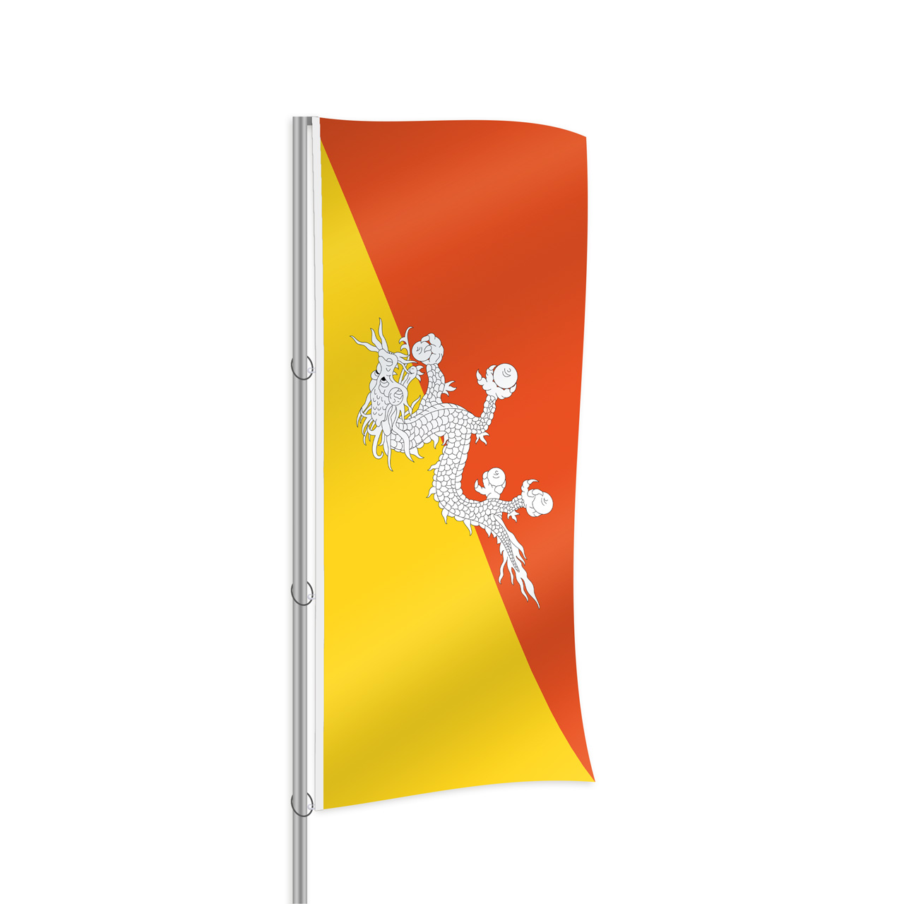 Bhutan Fahne im Hochformat kaufen