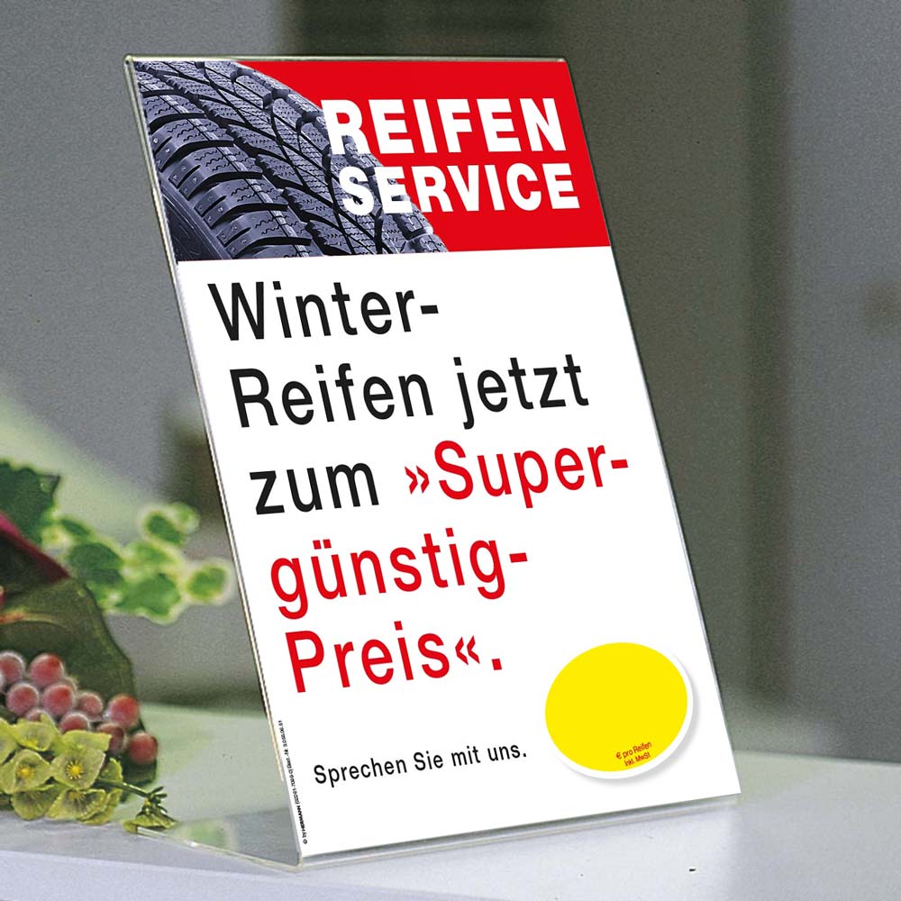 Vorschau: Thekenaufsteller-Set für Reifenangebote