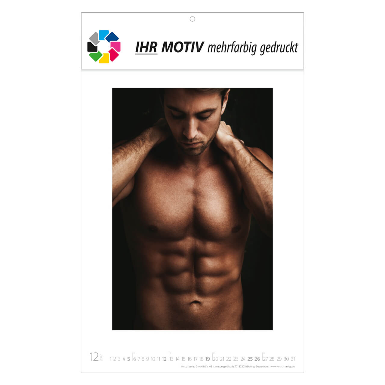 Wandkalender Dream Men – Ausgabe 2027 Monat Dezember