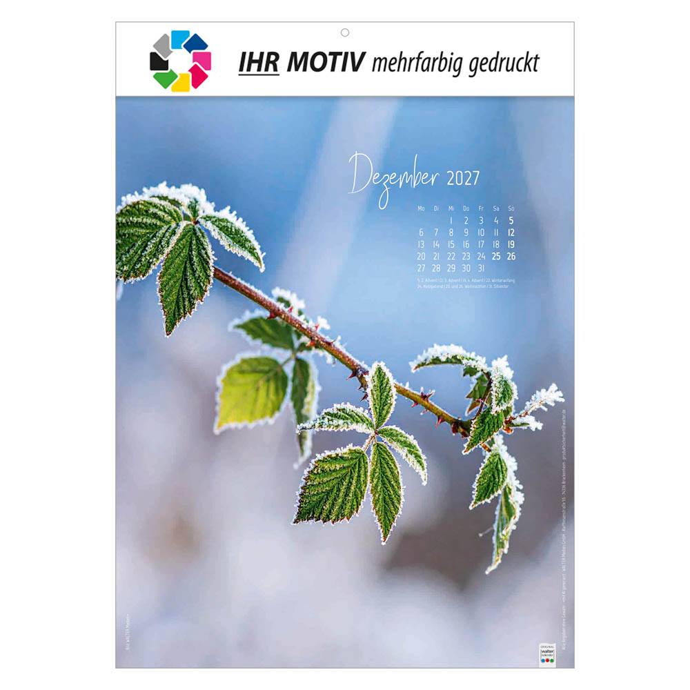 Bildkalender Natur ganz nah, Ausgabe 2027 Monat Dezember