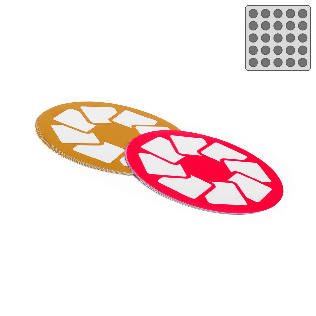 Vorschau: Aufkleber aus Easy Dot Folie oval