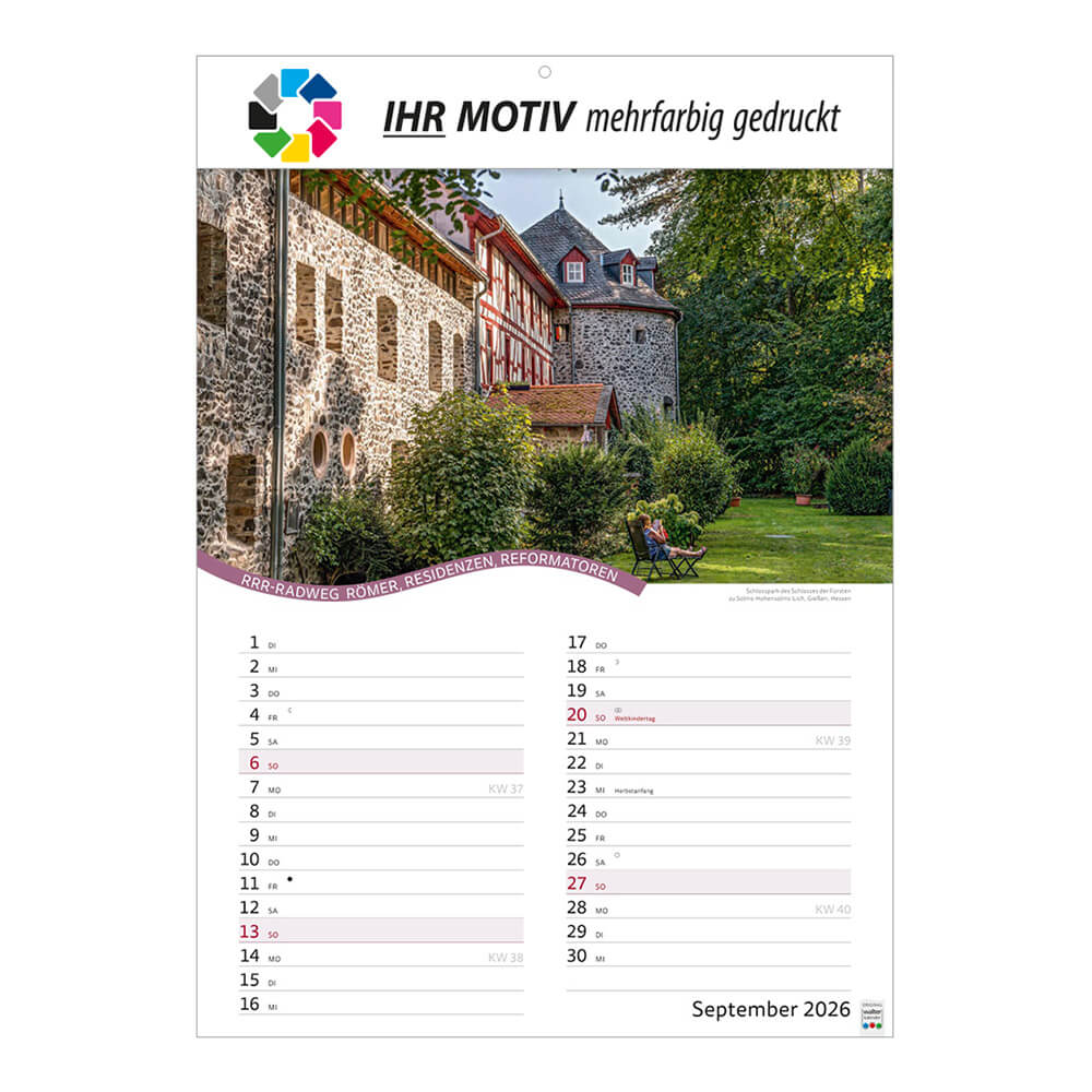 Bildkalender Rad- und Wanderwege Monat September