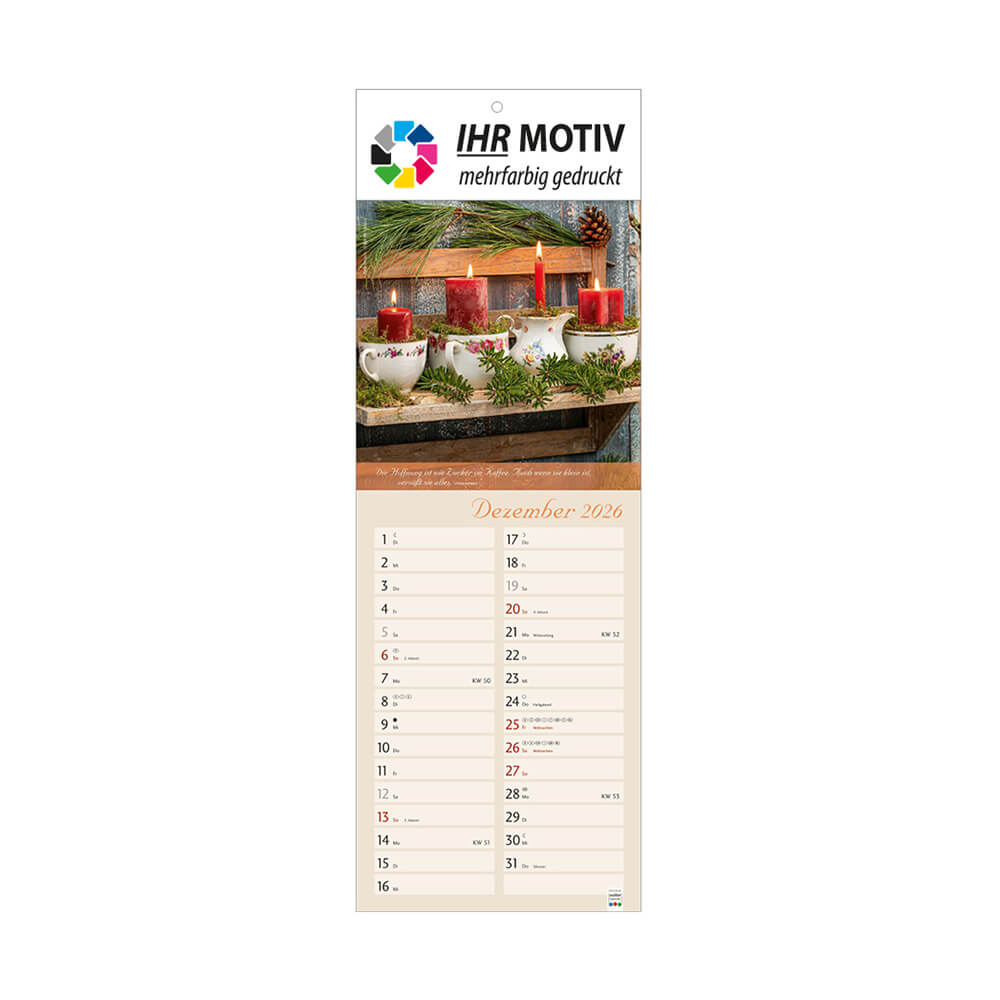 Streifenkalender Landleben Monat Dezember