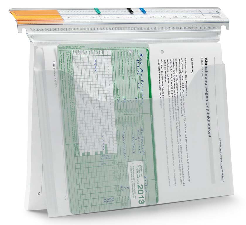 Vorschau: Terminmappe Visimap A4 quer mit Bogenschnitt-Tasche und Sichtleiste