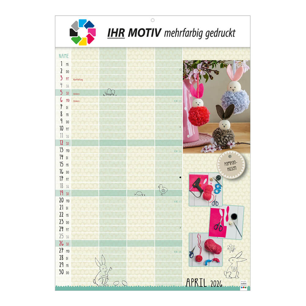 Bildkalender Selbstgemacht Monat April