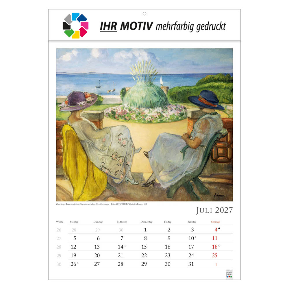 Bildkalender Kunstkalender, Ausgabe 2027 Monat Juli