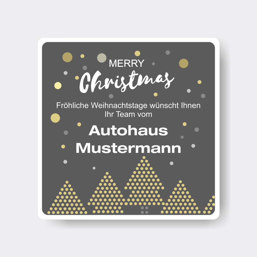 Vorschau: Weihnachts-Aufkleber aus PVC, quadratisch, Motiv 5