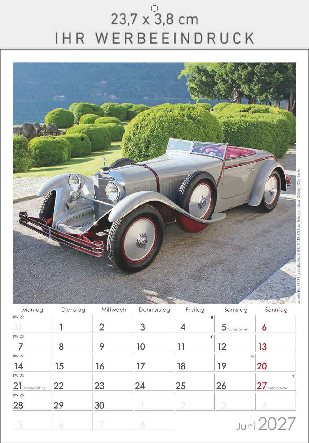 Bildkalender Oldtimer, Ausgabe 2027 Monat Juni