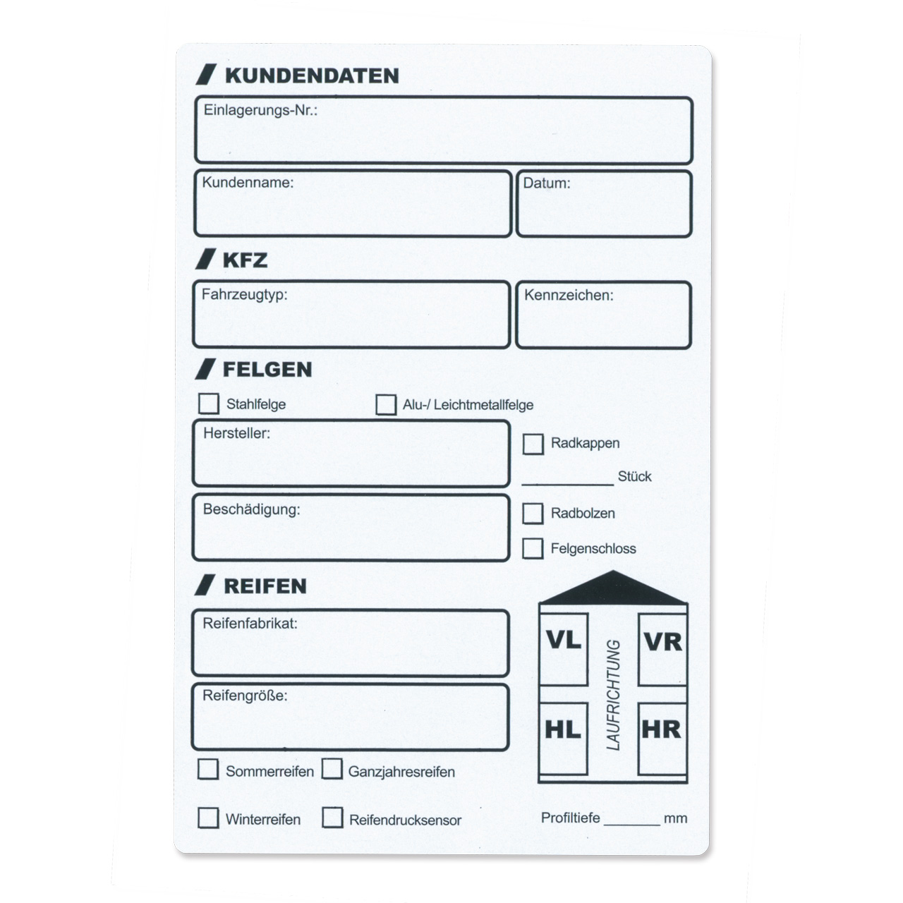 Vorschau: Einlagerungsetikett, Format 80 x 120 mm