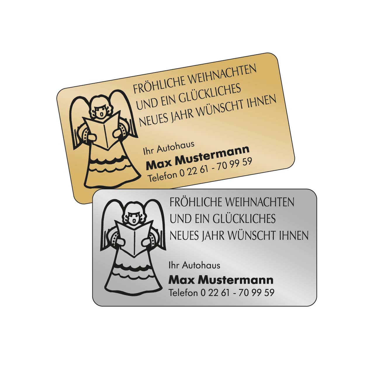 Vorschau: Weihnachts-Aufkleber, Motiv singender Engel