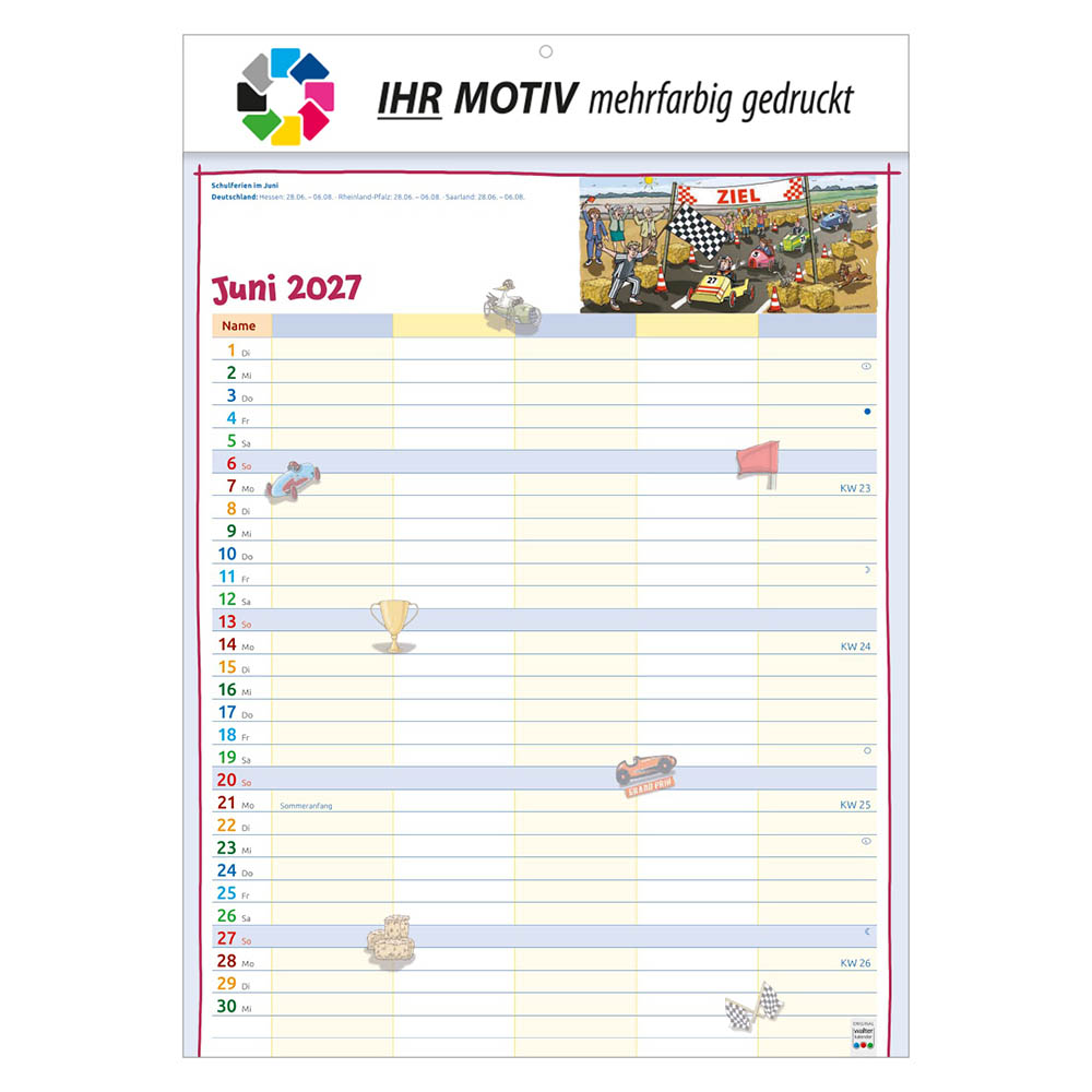 Bildkalender Unser Familienplaner, Ausgabe 2027 Monat Juni
