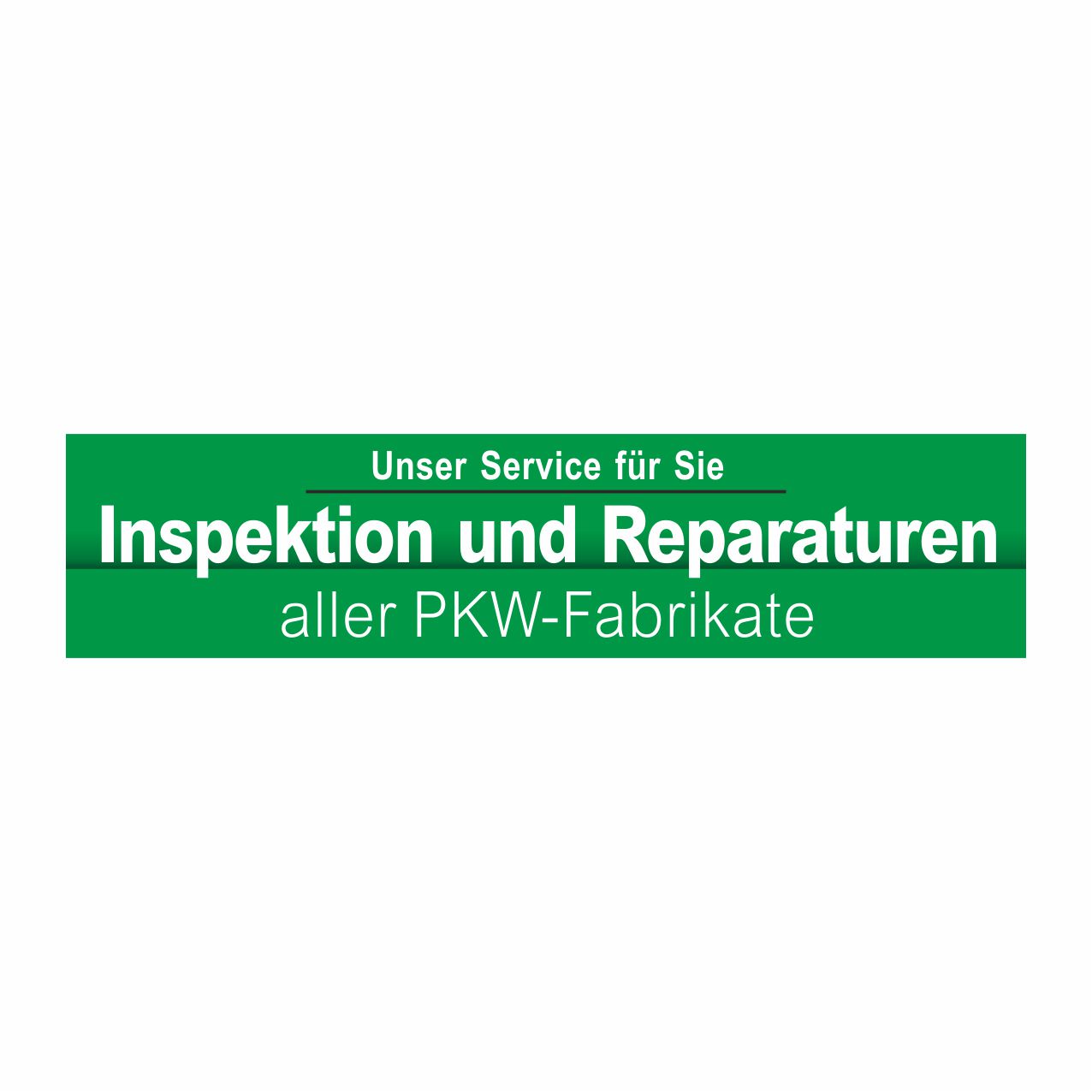 Vorschau: Werbebanner Inspektion und Reparaturen, 300 x 70 cm