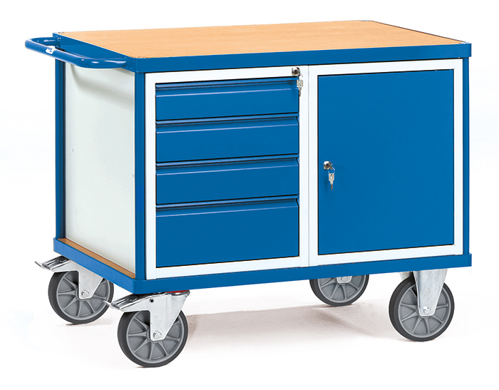 Vorschau: Fetra Werkstattwagen Ladefläche 1050 x 700 mm 1 Schrank 4 Schubladen