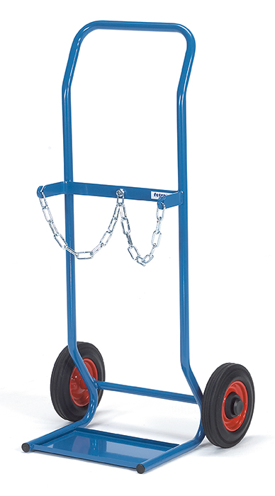 Vorschau: Fetra Stahlflaschenkarre Vollgummiräder 200 x 50 mm für 2 Stahlflaschen 20 Liter