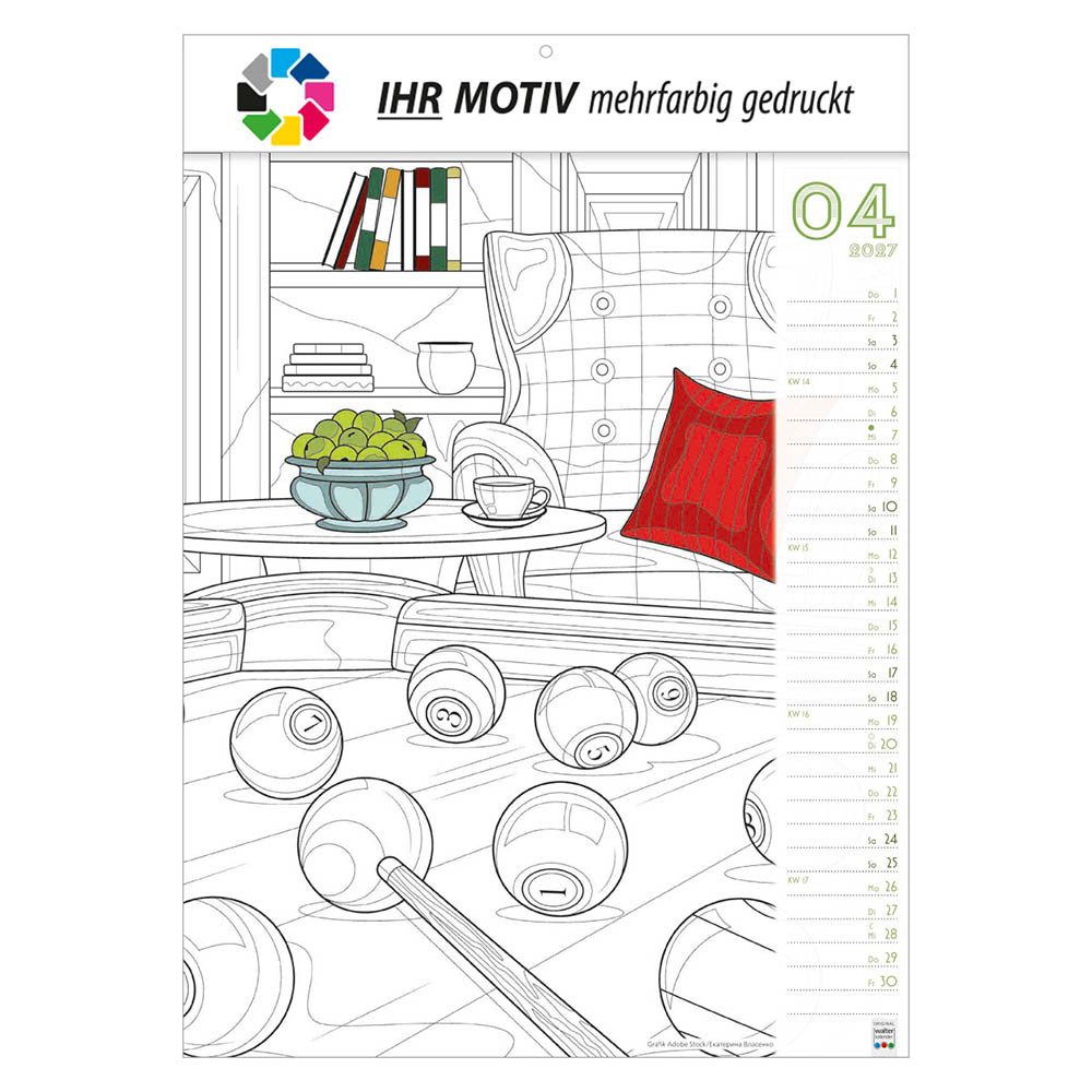 Bildkalender Nimm dir MALZEIT, Ausgabe 2027 Monat April